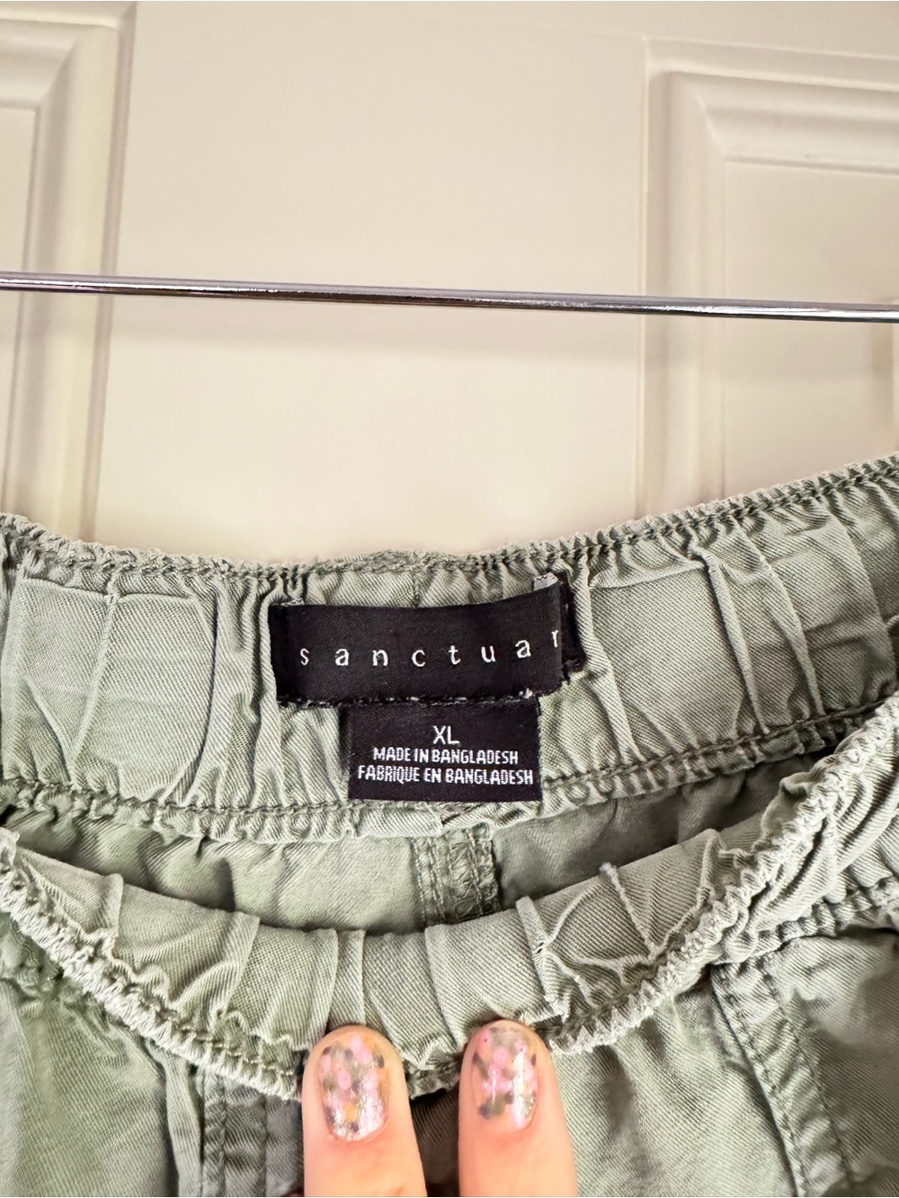 Light Sage Drawstring Utility Pants - Picture 6 of 7